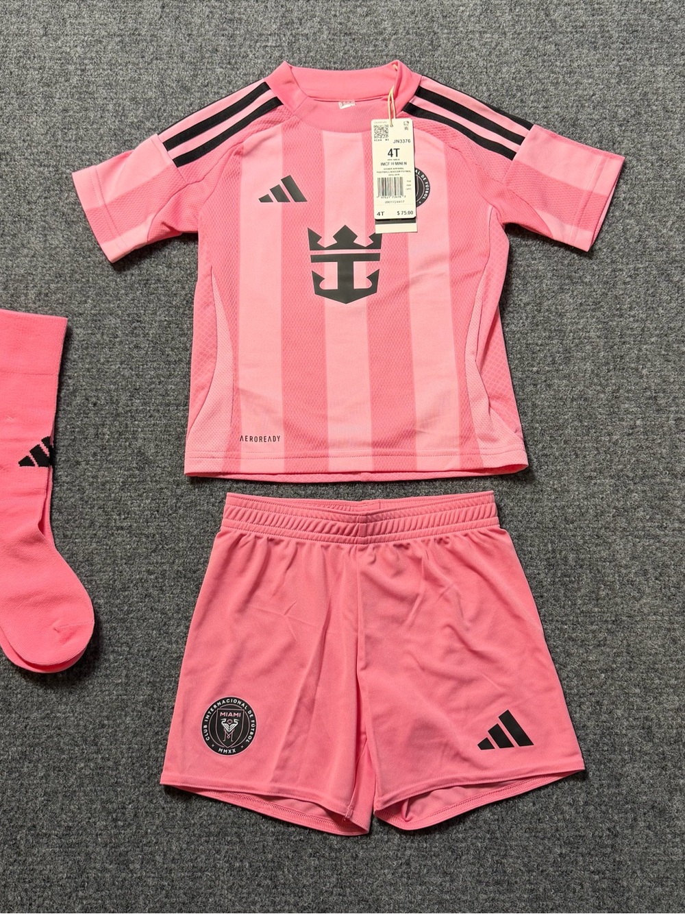 Adidas Inter Miami  CF Messi Mini Kit Size 4T Authentic JN3376 NWT$75